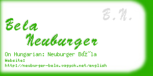 bela neuburger business card